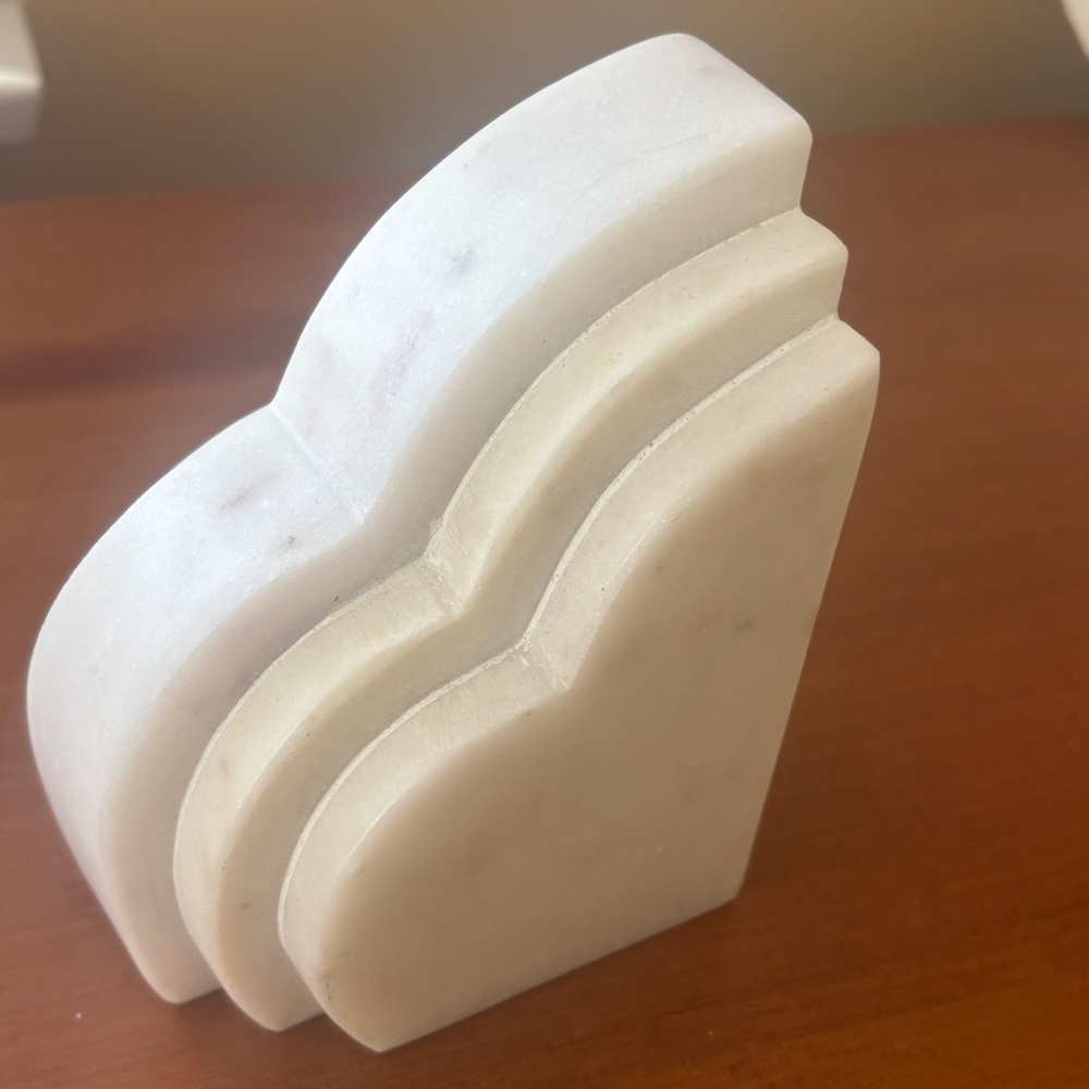 West Elm Modern marble cloud one Bookend / NEW